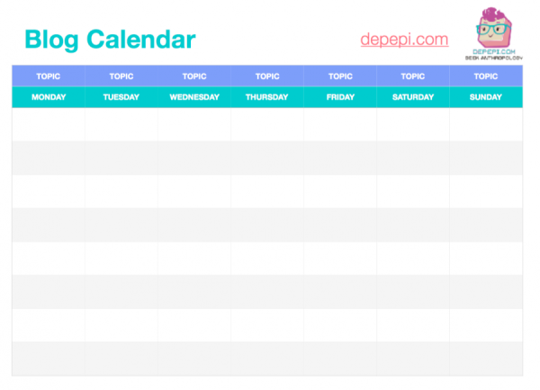 Why Having a Blog Calendar is a Good Idea - dePepi